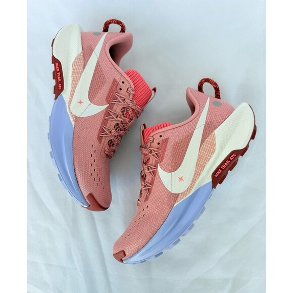 6.5 WOMEN'S NIKE REACTX PEGASUS TRAIL 5 RED STARDUST SNEAKERS DV3865-601 - Picture 1 of 8